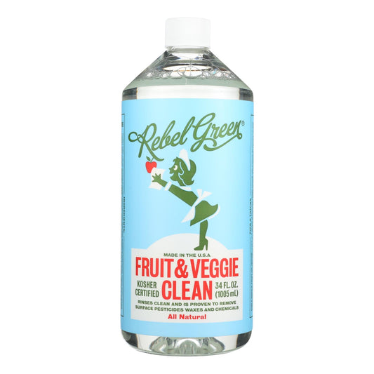 Rebel Green Clean Refill - Fruit And Veggie - Case Of 12 - 34 Fl Oz