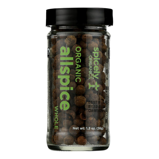 Spicely Organics - Organic Allspice - Whole - Case Of 3 - 1.3 Oz.