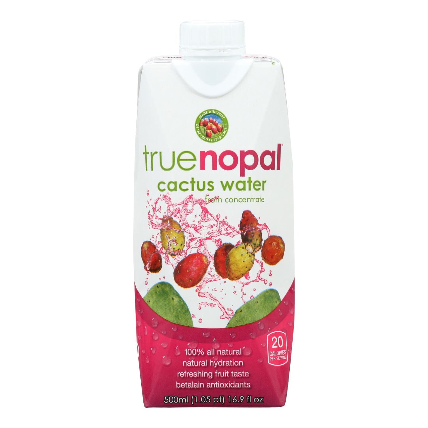 True Nopal Cactus Water - Prickly Pear - Case Of 12 - 16.9 Fl Oz