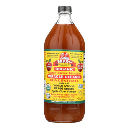 Bragg - Organic Apple Cider Vinegar - Miracle Cleanser Concentrate - Case Of 12 - 32 Fl Oz