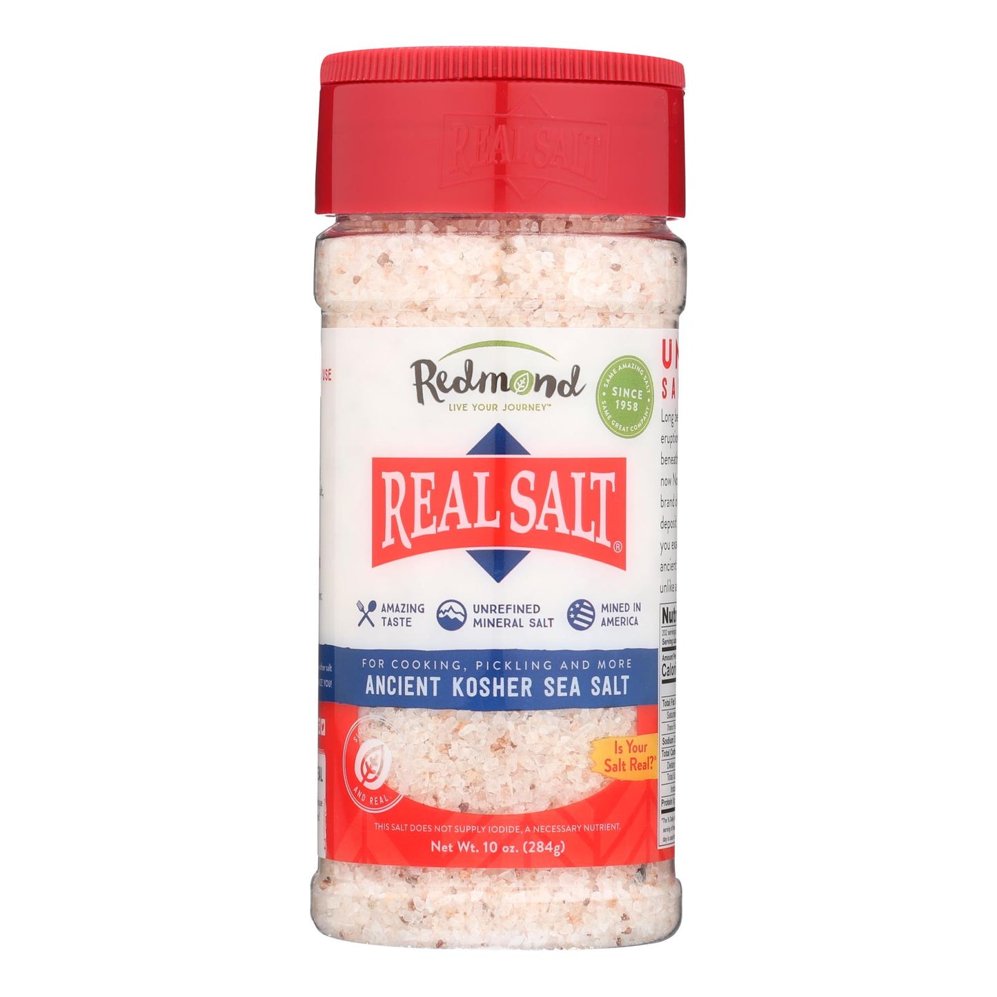 Redmond's Kosher Salt  - Case Of 6 - 10 Oz