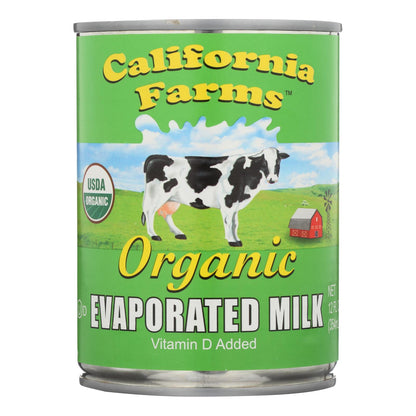 California Farms Organic Evaporated Milk - Case Of 24 - 12 Fl Oz