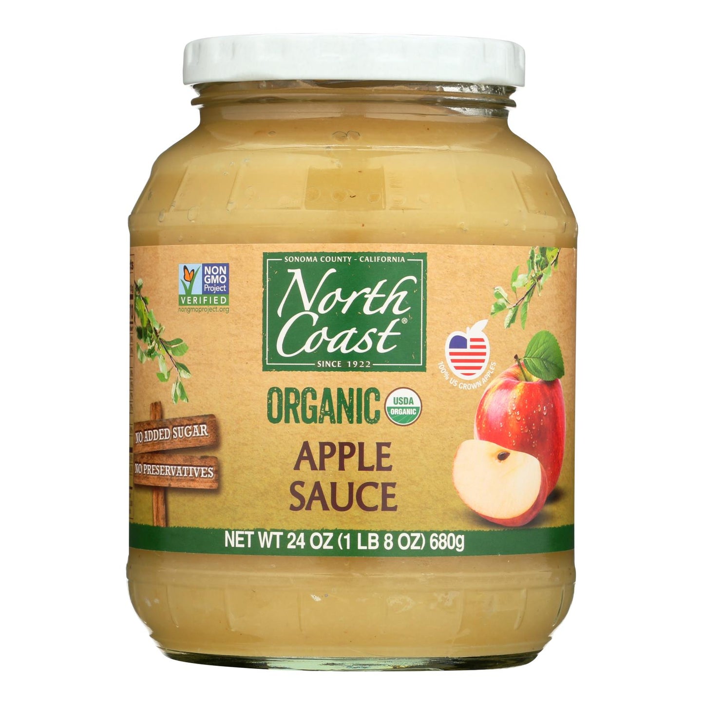 North Coast Organic Apple Sauce  - Case Of 12 - 24 Fz