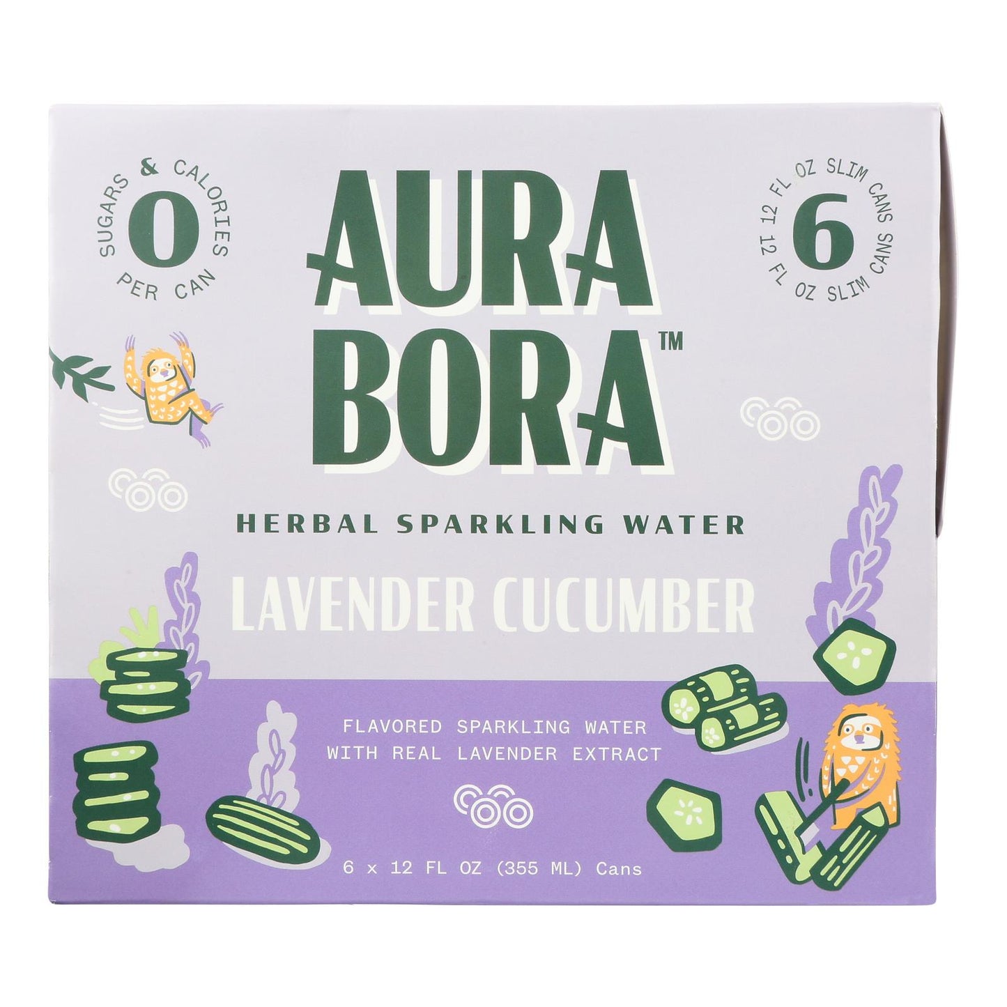 Aura Bora - Spk Water Lavender Cucumber 6 Pack - Case Of 4-6/12 Fz