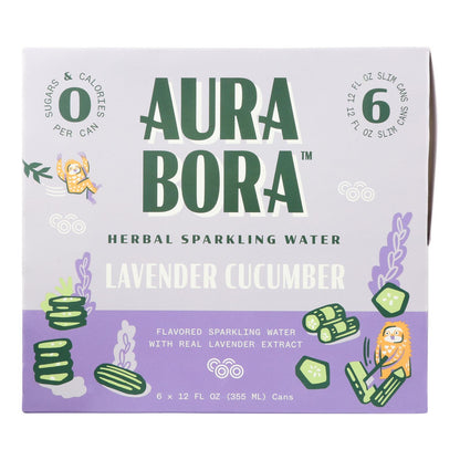 Aura Bora - Spk Water Lavender Cucumber 6 Pack - Case Of 4-6/12 Fz