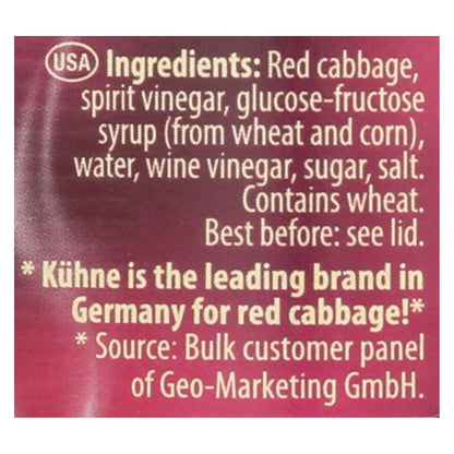 Kuhne Cabbage - Red - Case Of 12 - 24 Oz