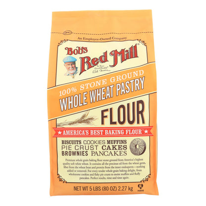 Bob's Red Mill - Whole Wheat Pastry Flour - 5 Lb - Case Of 4