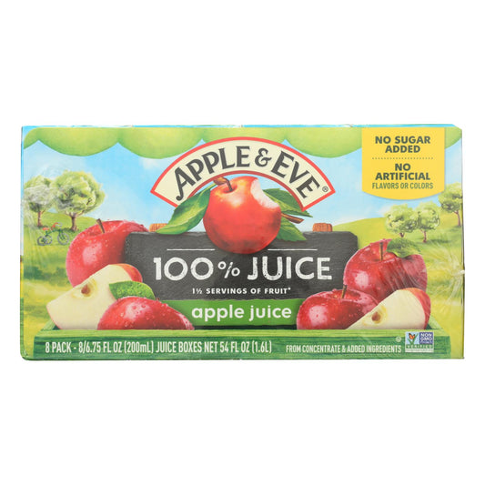 Apple And Eve 100 Percent Apple Juice - Case Of 6 - 40 Bags