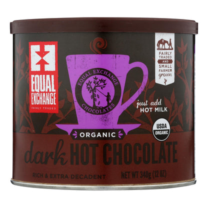 Equal Exchange Hot Chocolate - Organic - Dark - Case Of 6 - 12 Oz