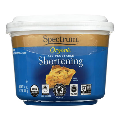 Spectrum Naturals Organic Shortening - Case Of 12 - 24 Oz.