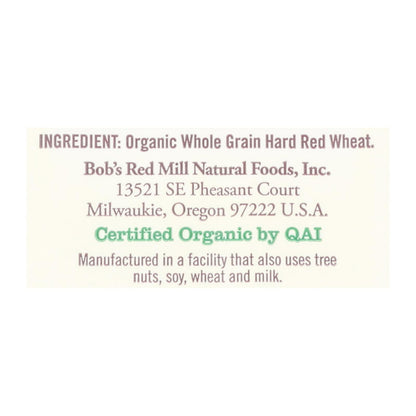 Bob's Red Mill - Organic Whole Wheat Flour - 5 Lb - Case Of 4